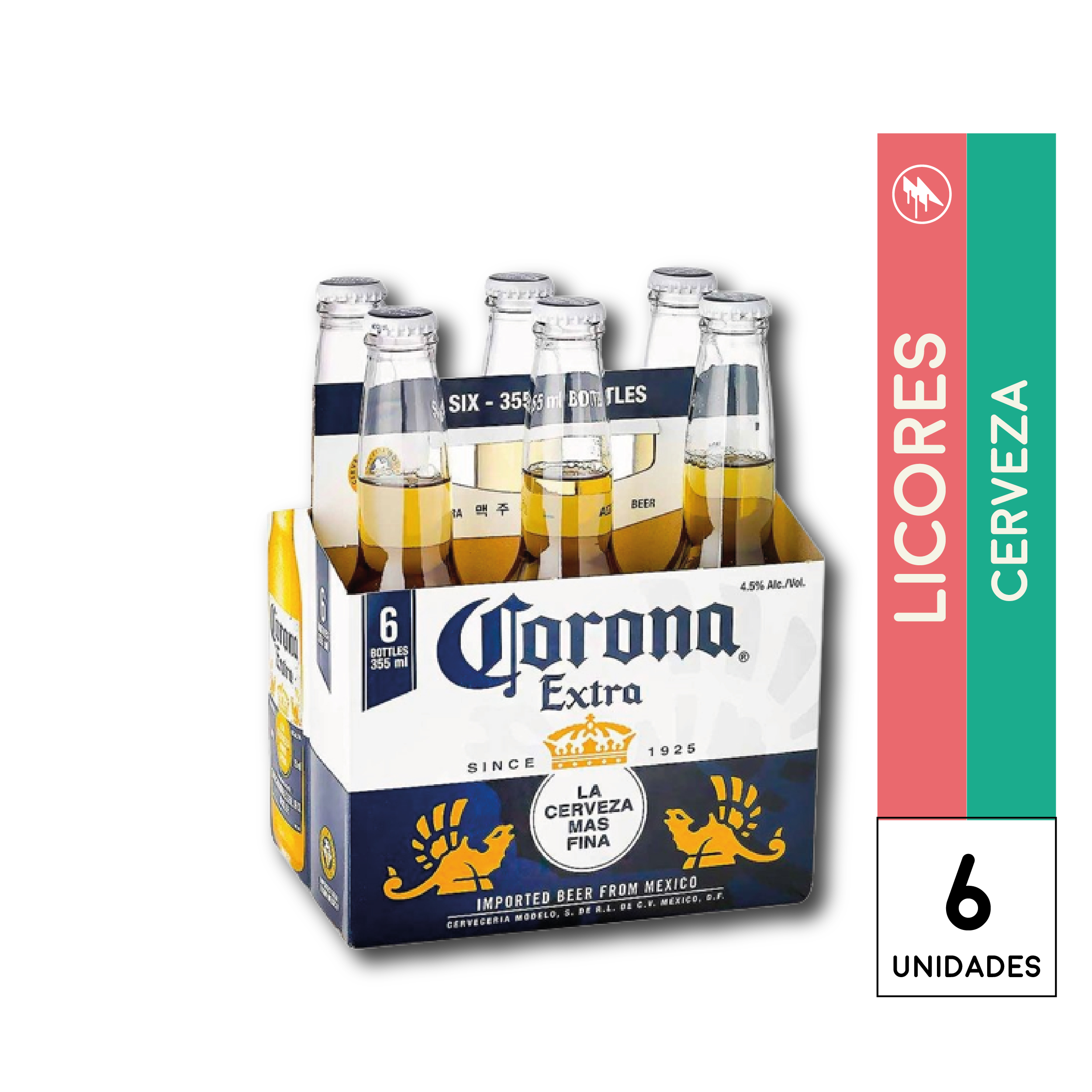 Cerveza Corona x6