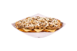 Patacones Carne, Quesos y Hogao