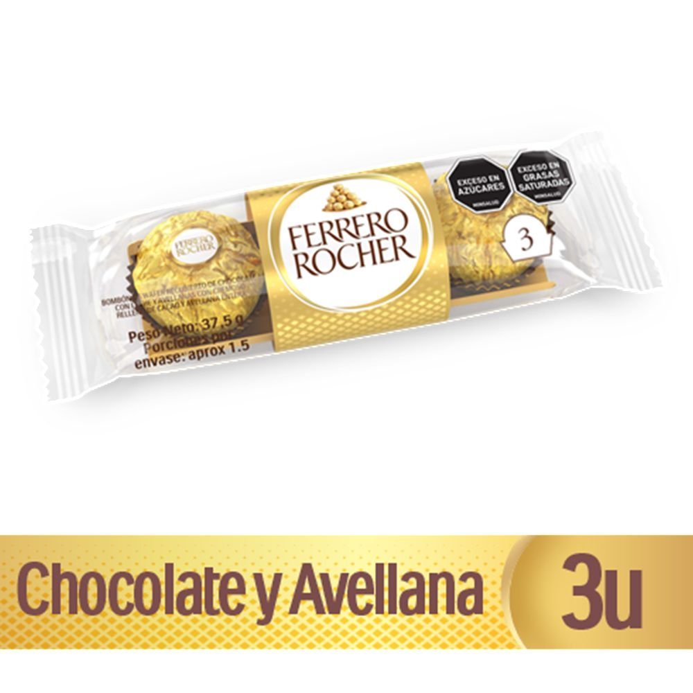 FERRERO ROCHER X3 UNIDADES37.5gr